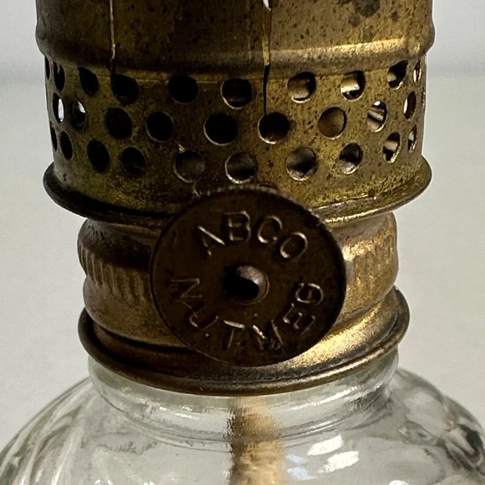 Vintage-Inspired Glass Lantern with Brass Accents